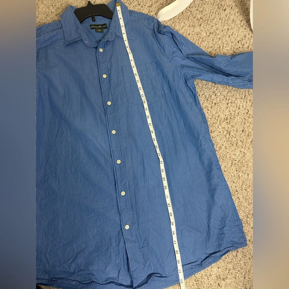 Eddie Bauer Shirt Mens XL Blue Long Sleeve Button Up - Picture 5 of 7